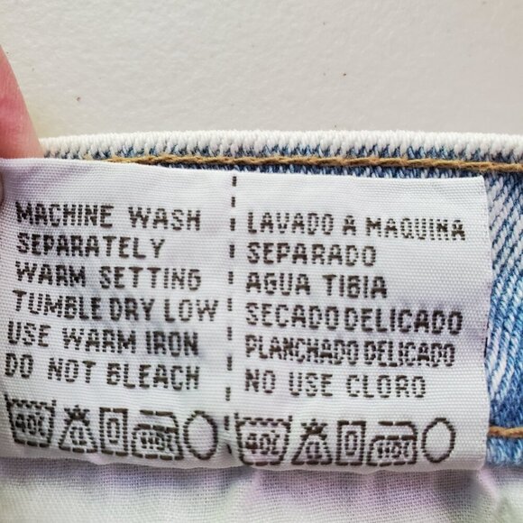 DAILY JEANS NY SZ 11/12 VINTAGE Acid Washed Stretch Embroidered Jeans - Picture 12 of 12